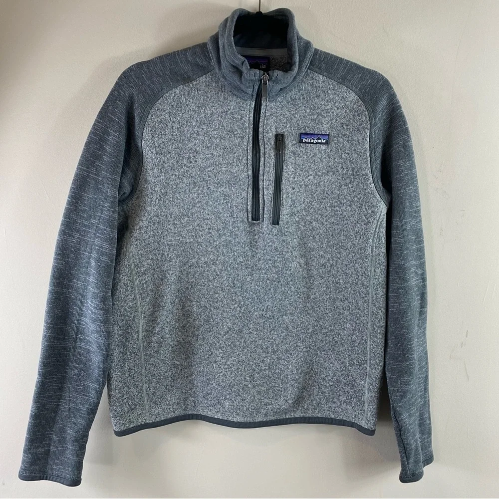 Patagonia Men’s‎ Better Sweater Quarter Zip Pullover Fleece Gray Small